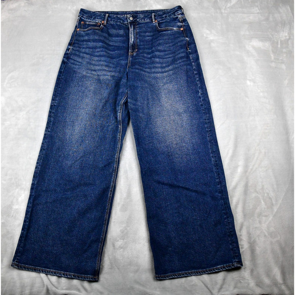 American Eagle Outfitters Denim - American Eagle Jeans Womens 20 Long (37x33) Curvy Super Hi-Rise Baggy Wide Leg